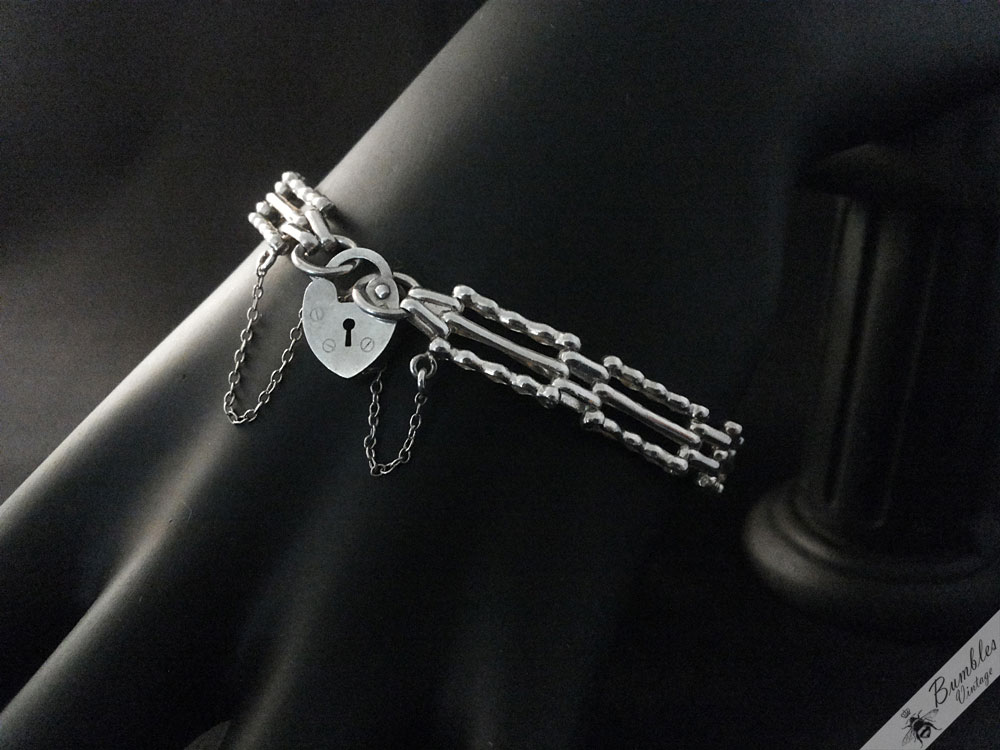 Vintage Sterling Silver Gate Bracelet