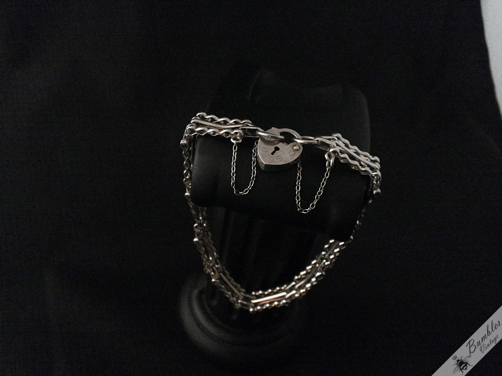 Vintage Sterling Silver Gate Bracelet - Image 3