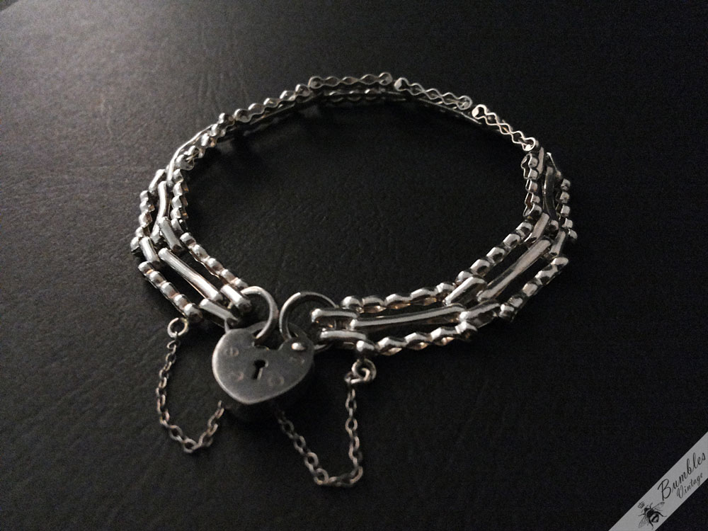 Vintage Sterling Silver Gate Bracelet - Image 7