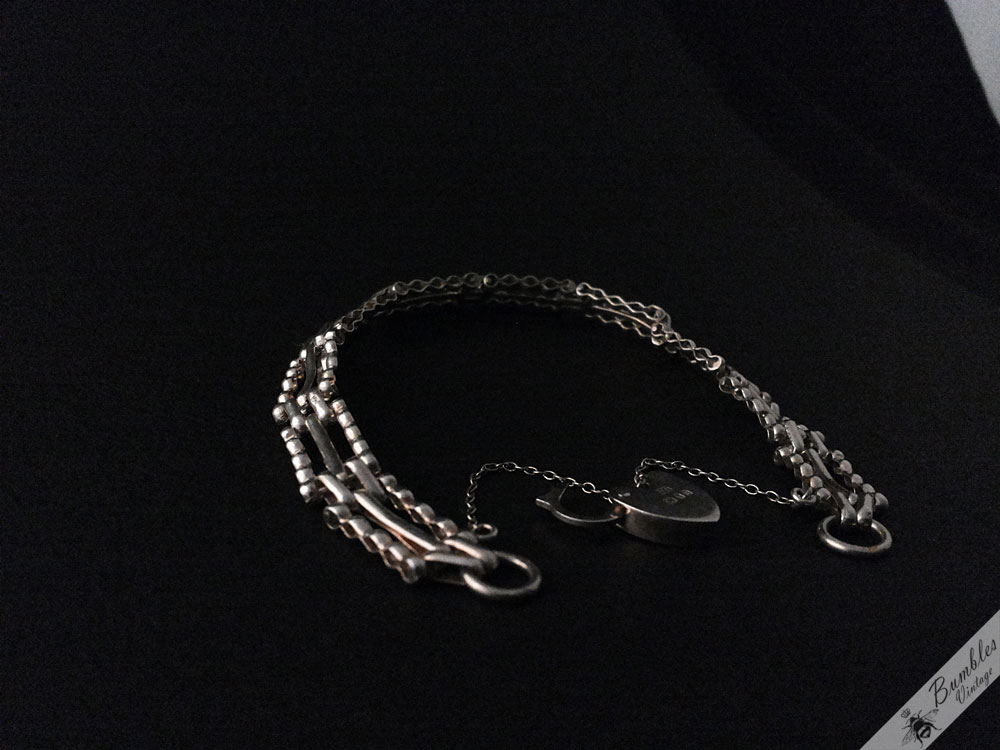 Vintage Sterling Silver Gate Bracelet - Image 10