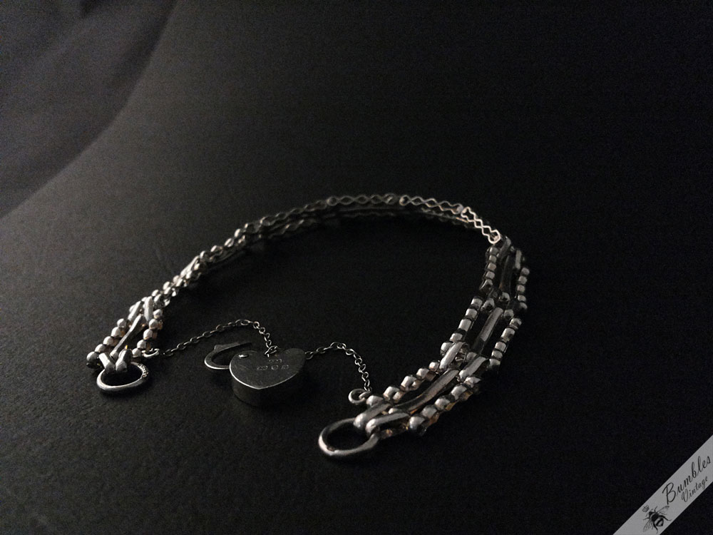 Vintage Sterling Silver Gate Bracelet - Image 11