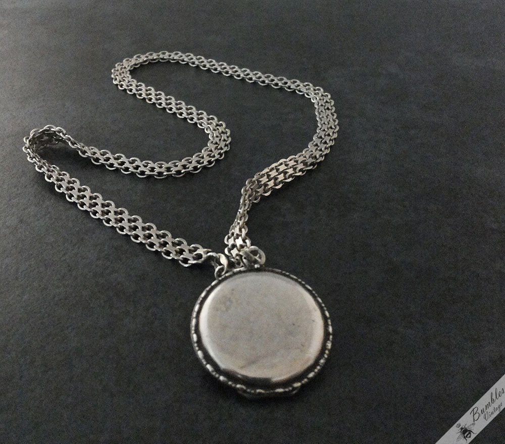Vintage Sterling Silver Choker Locket Necklace - Image 4
