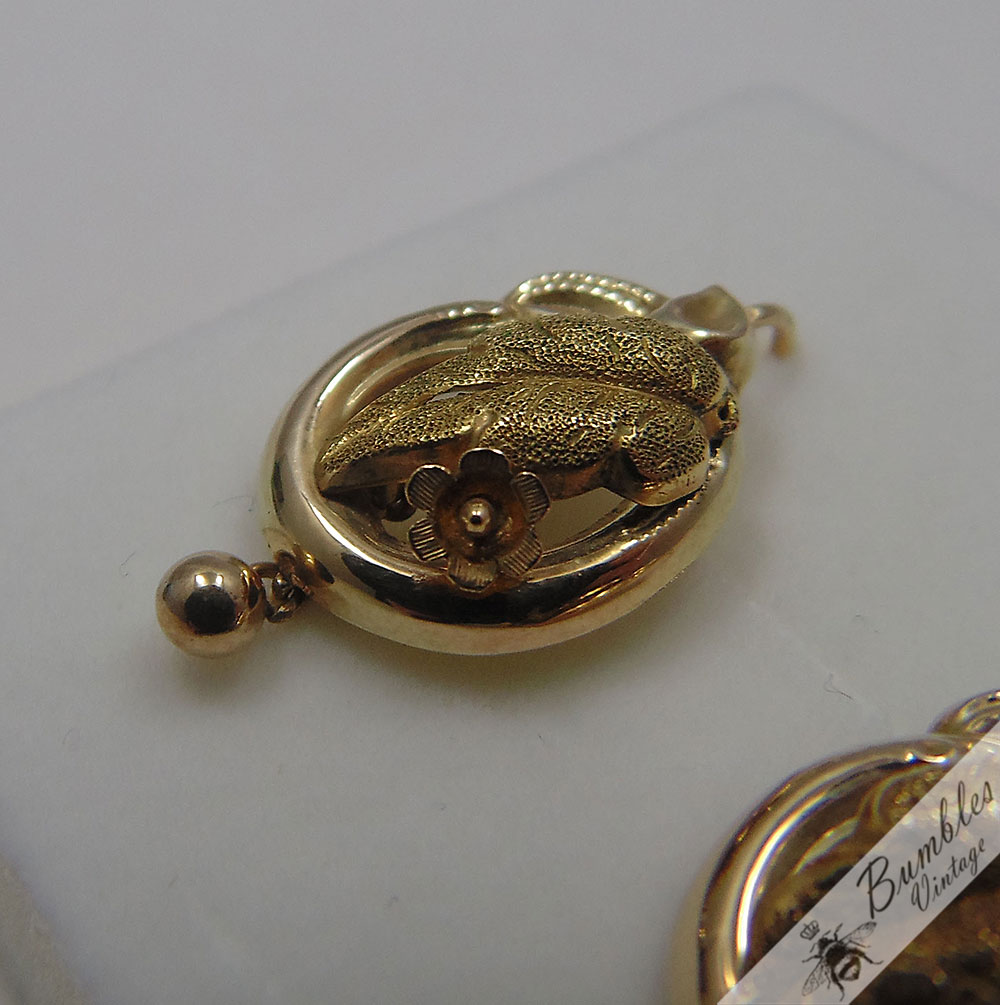 Antique European Biedermeier 14k Gold Earrings circa 1840 - Image 7