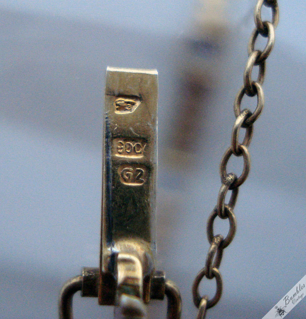 Vintage Gold Over Silver Gild Bohemian Garnet Link Bracelet - Image 3