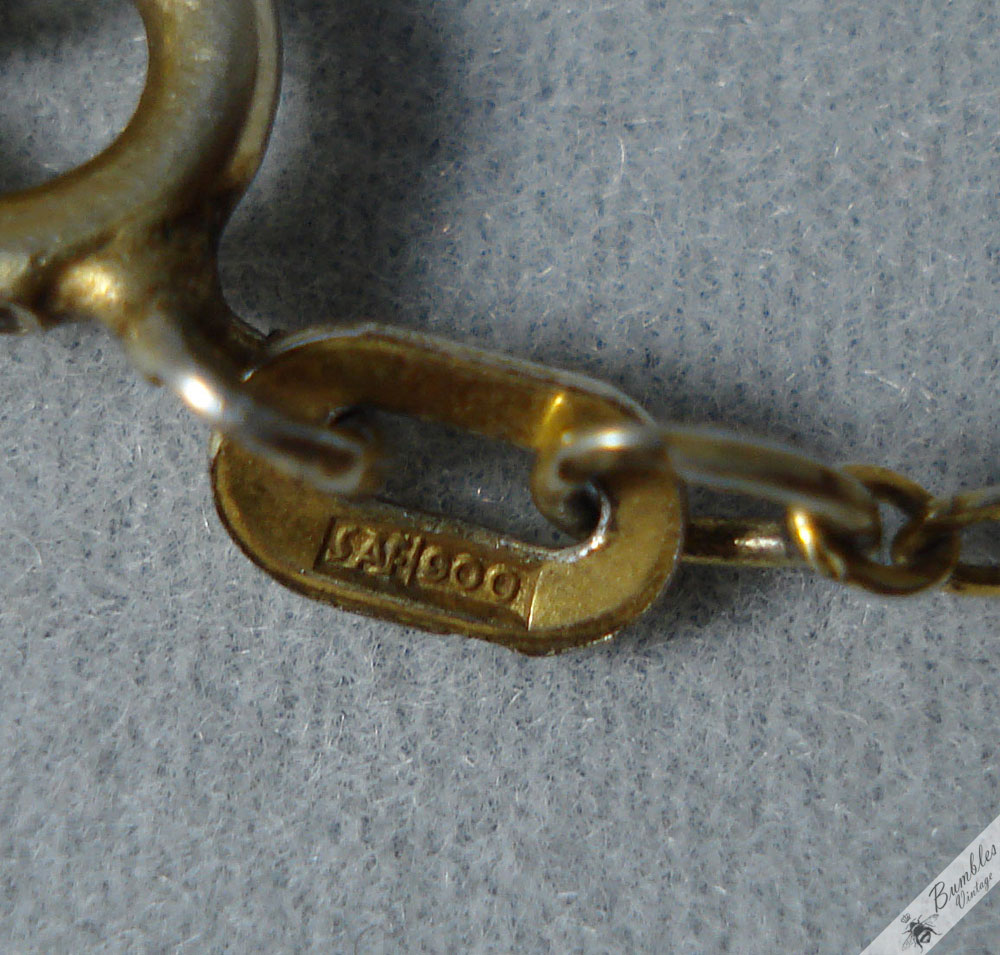 Romantic European Vintage Silver Gilt Vermeil Pink Czech Faceted Glass Necklace - Image 5