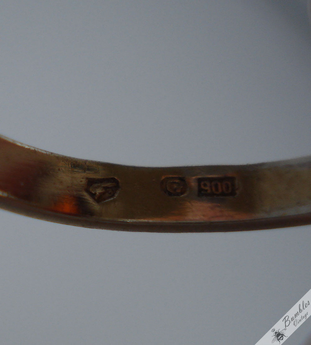 Vintage Large Bohemian Garnet & Natural Carnelian Silver Cocktail Ring Czech - Image 5