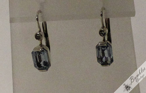 c1960 Bohemian Art Deco Sterling Silver Alexandrite Lever Earrings - Image 4