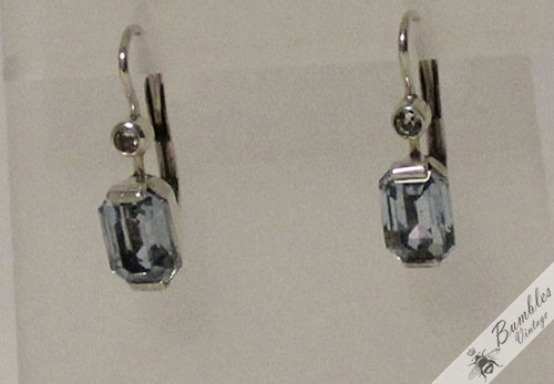 c1960 Bohemian Art Deco Sterling Silver Alexandrite Lever Earrings - Image 5